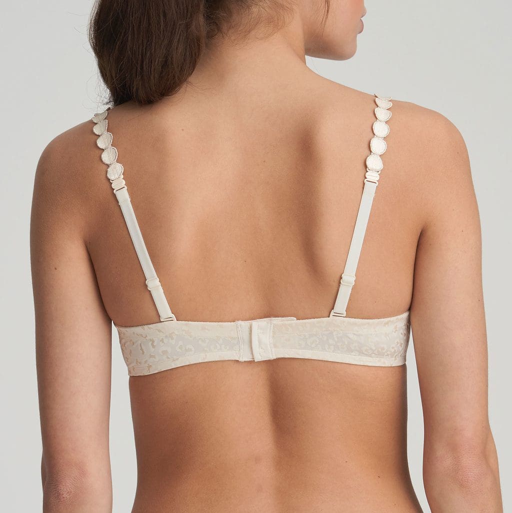 Back image of Woman wearing Marie Jo L'Aventure Tom Padded Balconnet Bra in Pearled ivory