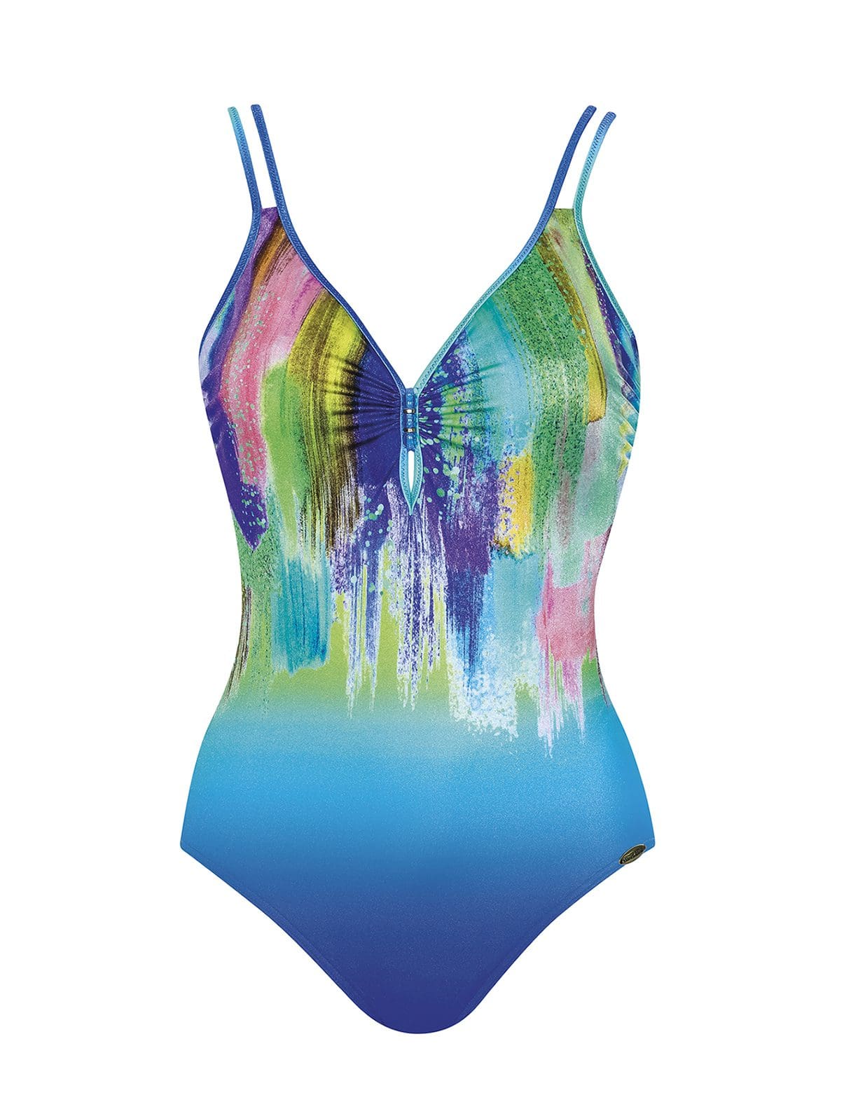 Sunflair Blue Charm V-Neck Swimsuit from Sunflair