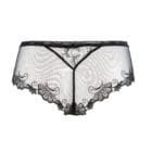Back View of Lise Charmel Dressing Floral Shorty Brief in Black