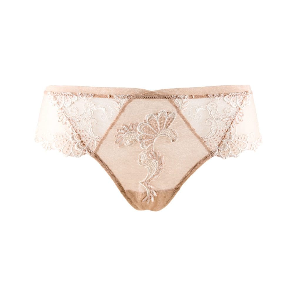 Lise Charmel Dressing Floral Shorty Brief in Nacre Skin Colour