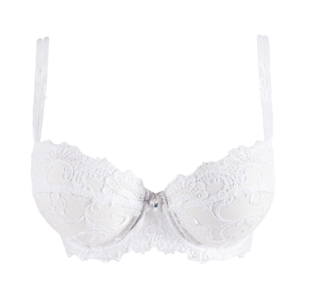 Lise Charmel Dressing Floral Half Cup Underwired Bra in White