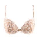 Lise Charmel Dressing Floral Plunge Underwired Bra in Nacre Skin Colour