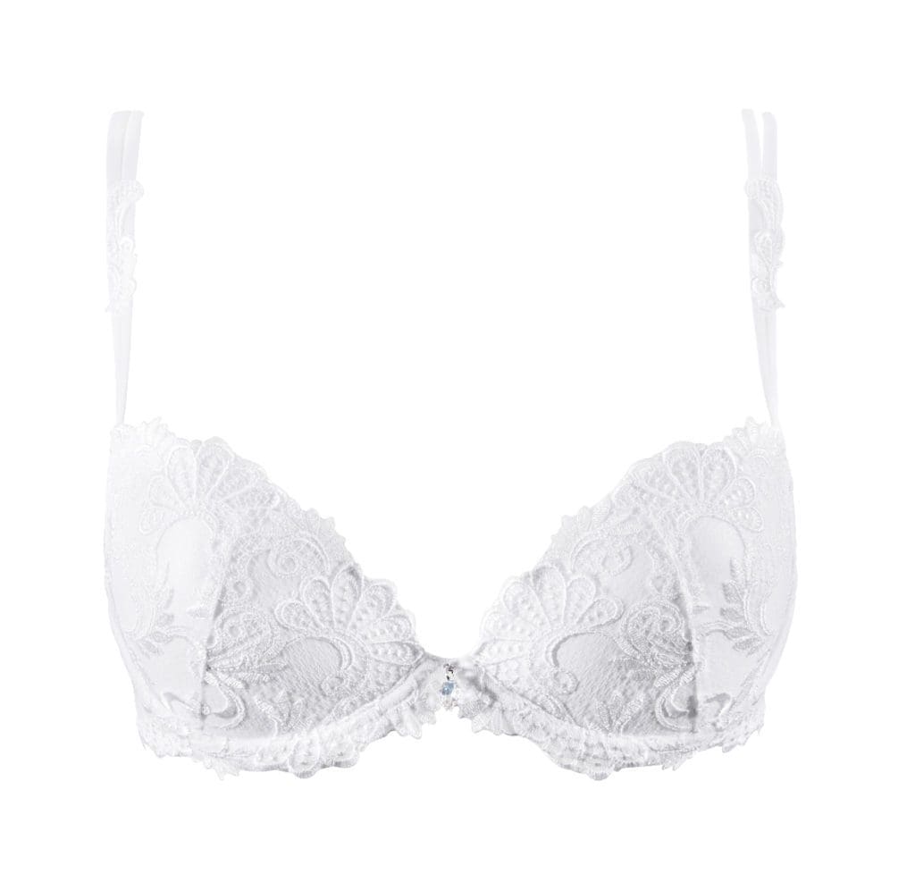 Lise Charmel Dressing Floral Plunge Underwired Bra in White