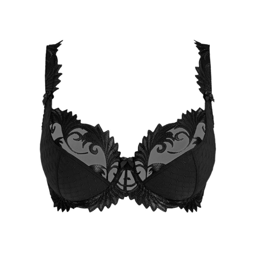 Front image of Sculpting Empreinte Thalia Balconnet Bra in Black Noir