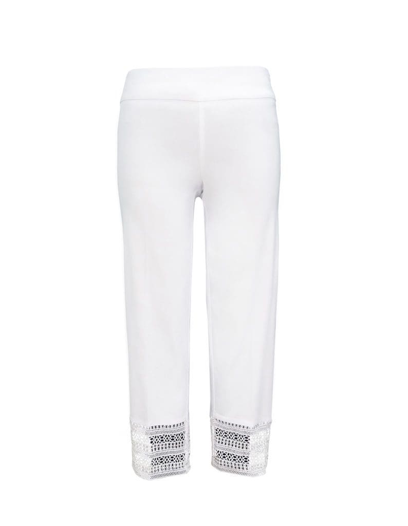 Womens Up Straight Legged Crop Trousers in White