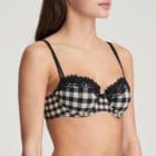 Woman wearing Marie Jo Ely Padded Balconnet Bra In Black and White
