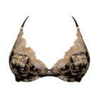 Lise Charmel Deese en Glam Triangle Bra in black and gold lace